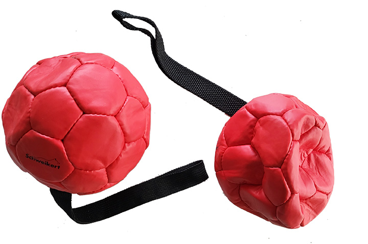 Lederball mit Schlaufe, 18cm, Air