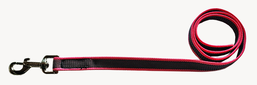 Leine gummiert pink 20mm 100 cm  o.HS.