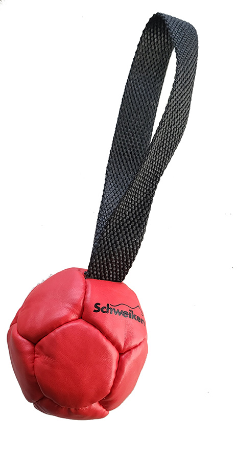 Lederball mit Schlaufe, 8cm Silicon