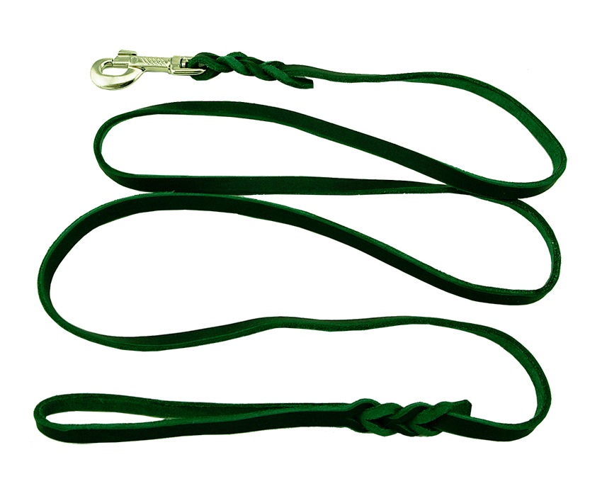 Leine, Fettleder grün, 100 cm