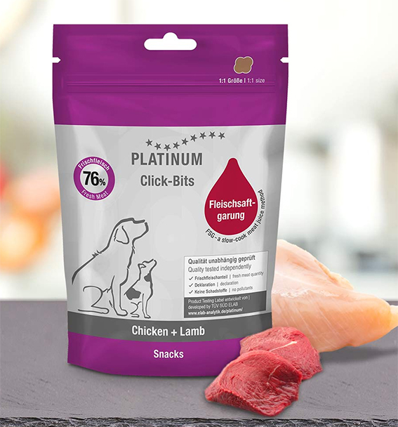 Platinum Click-Bits Chicken & Lamb 150g