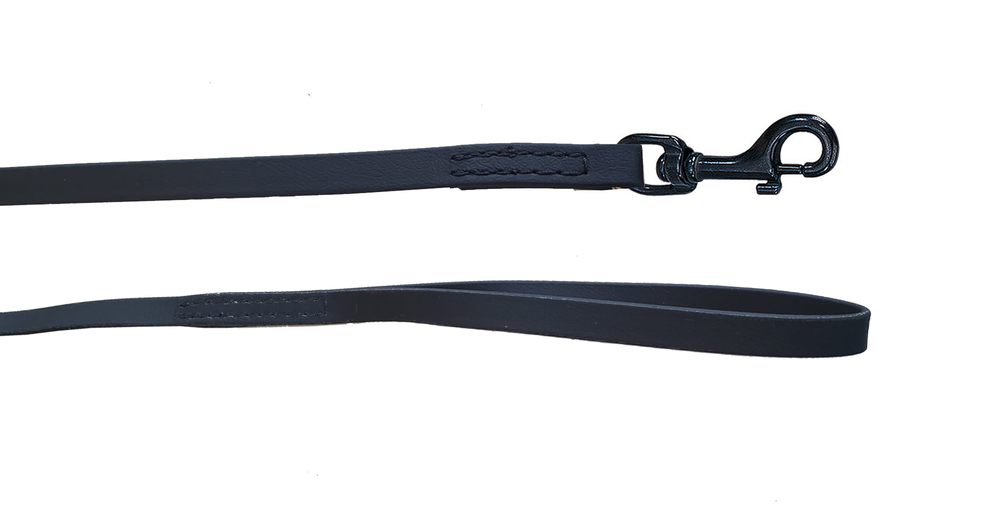 Biothane Leine 19 mm 2m schwarz, Haken schwarz