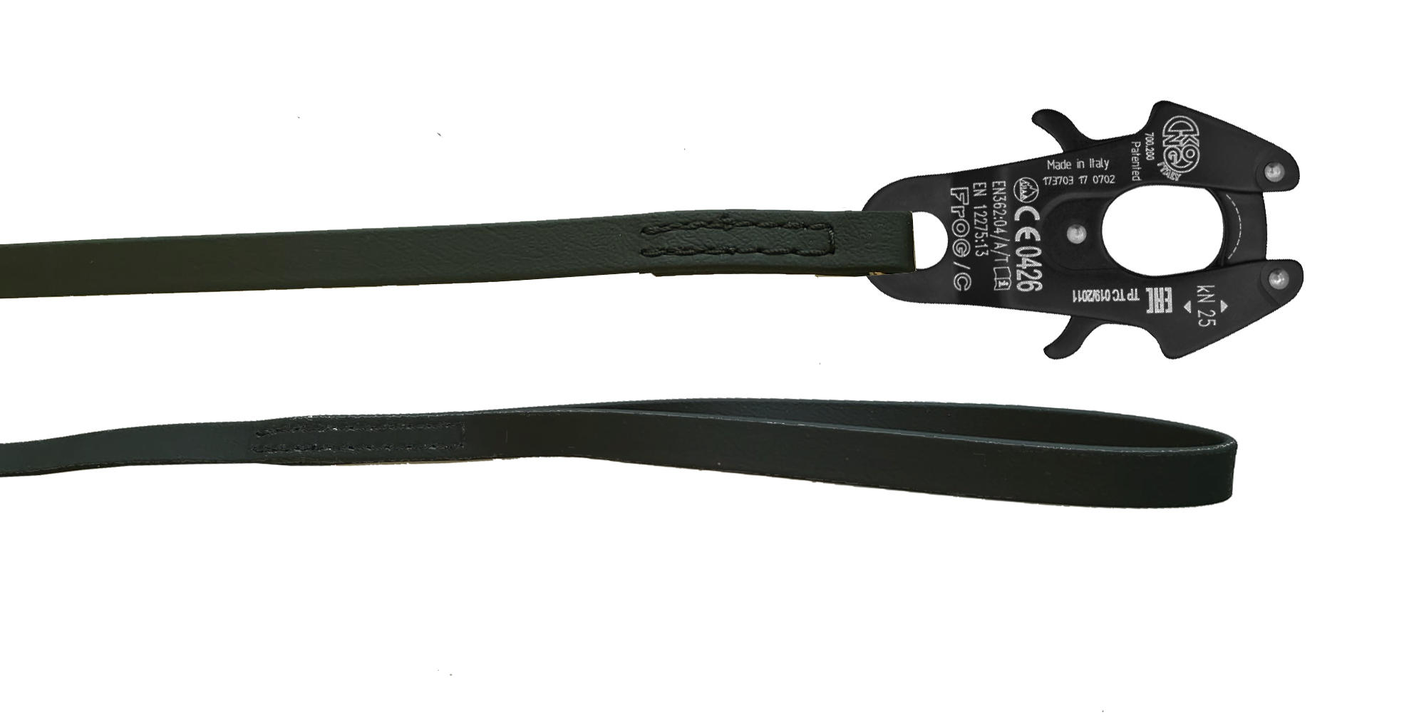 Biothane Leine 19 mm 70cm schwarz, Kong Frog