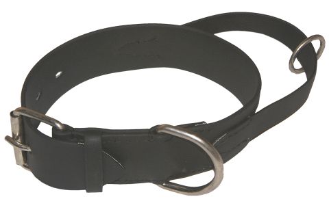 Biothane Halsband 50mm schwarz mit Handschlaufe