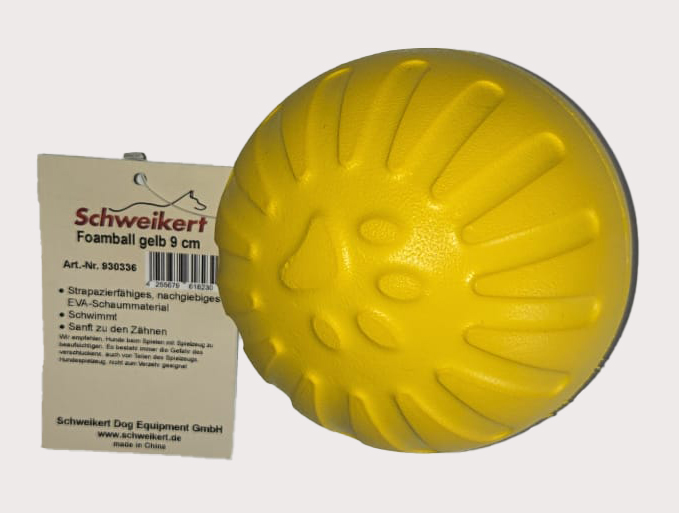 Foam Ball 9 cm gelb