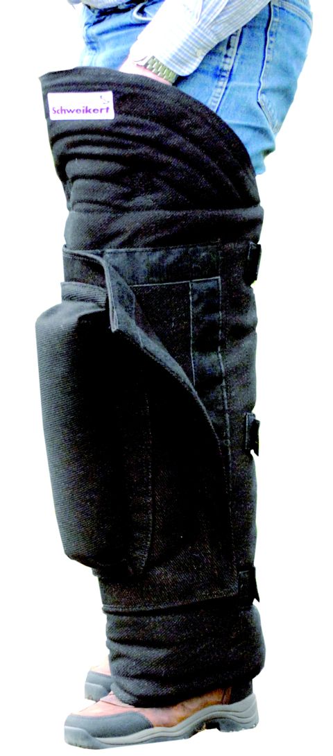 Beinschutz Baumw./ Synth mit Beisswulst