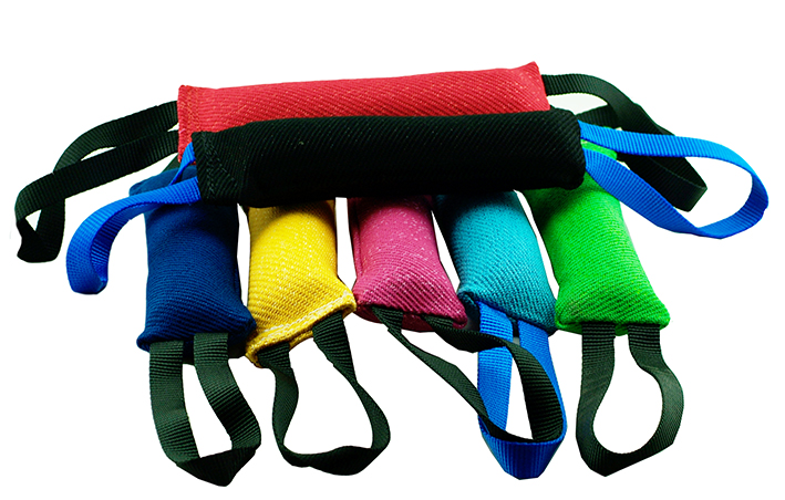 Puppy tug 25 cm w. 2 loops, nylcot black