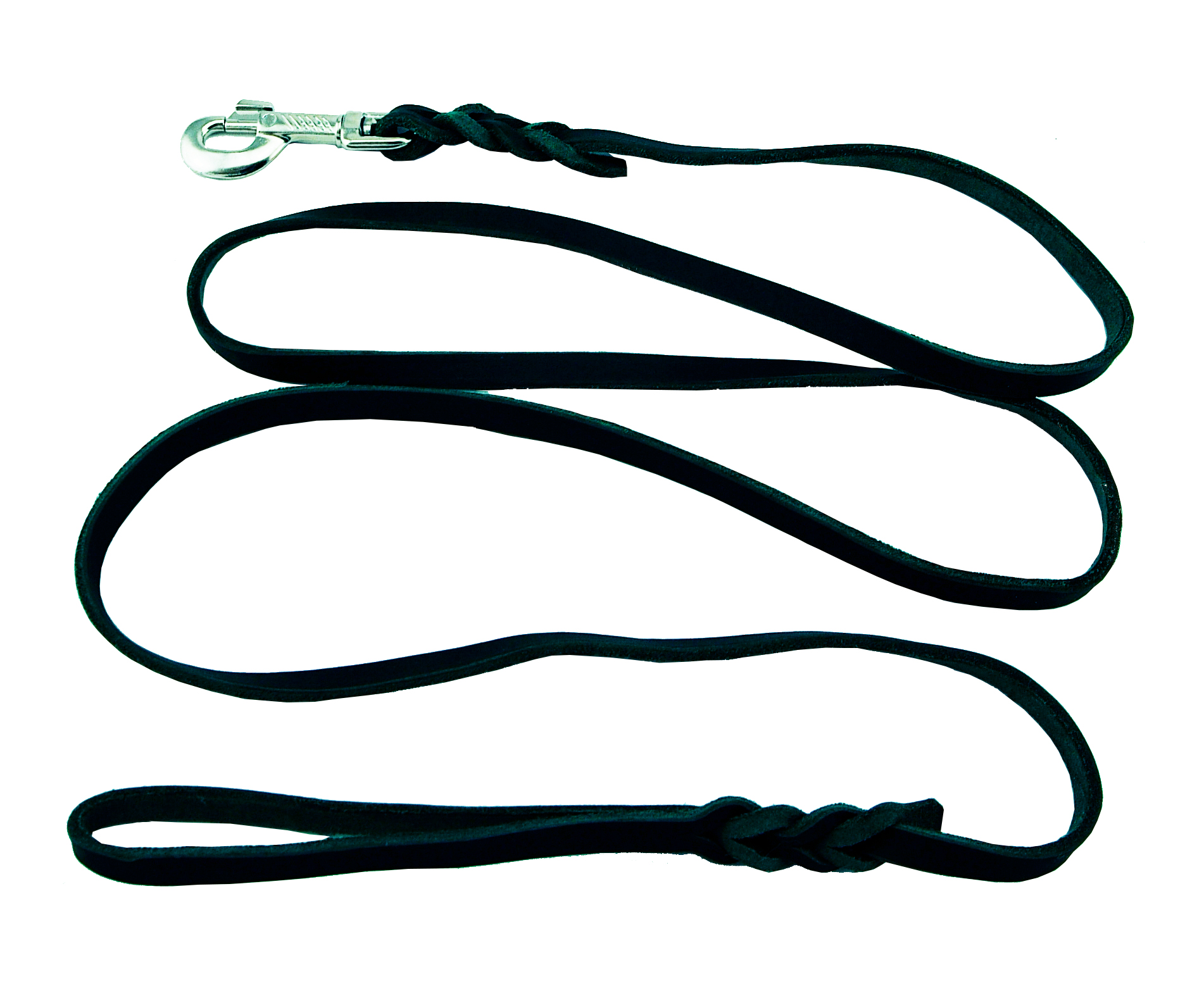 Leine Fettleder schwarz 100 cm