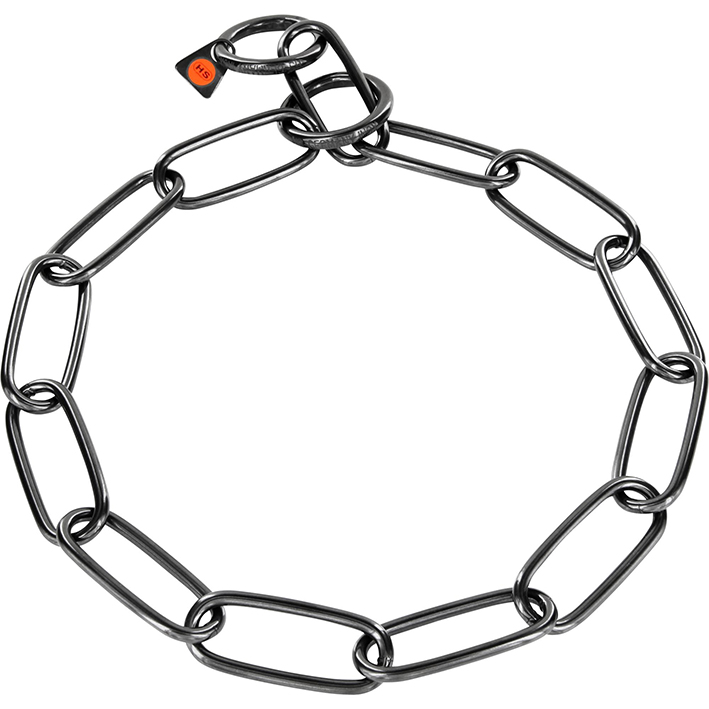 Halskette Edelstahl langgliedrig 4mm schwarz