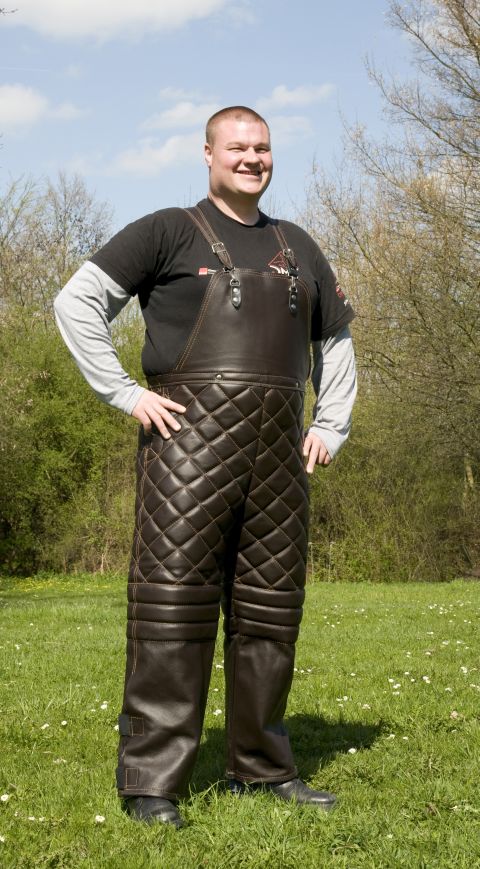 Schutzhose Voll-Leder  Gr L
