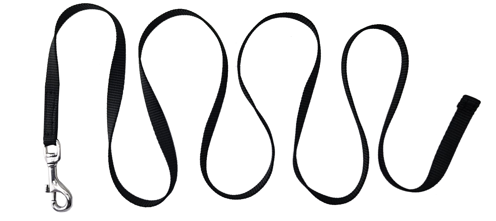 Nylonleine 15mm 100cm schwarz o HS. Edelstahlkaken