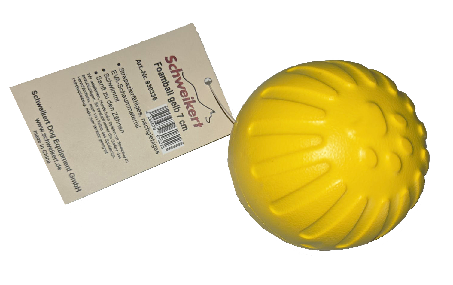 Foam Ball 7 cm gelb