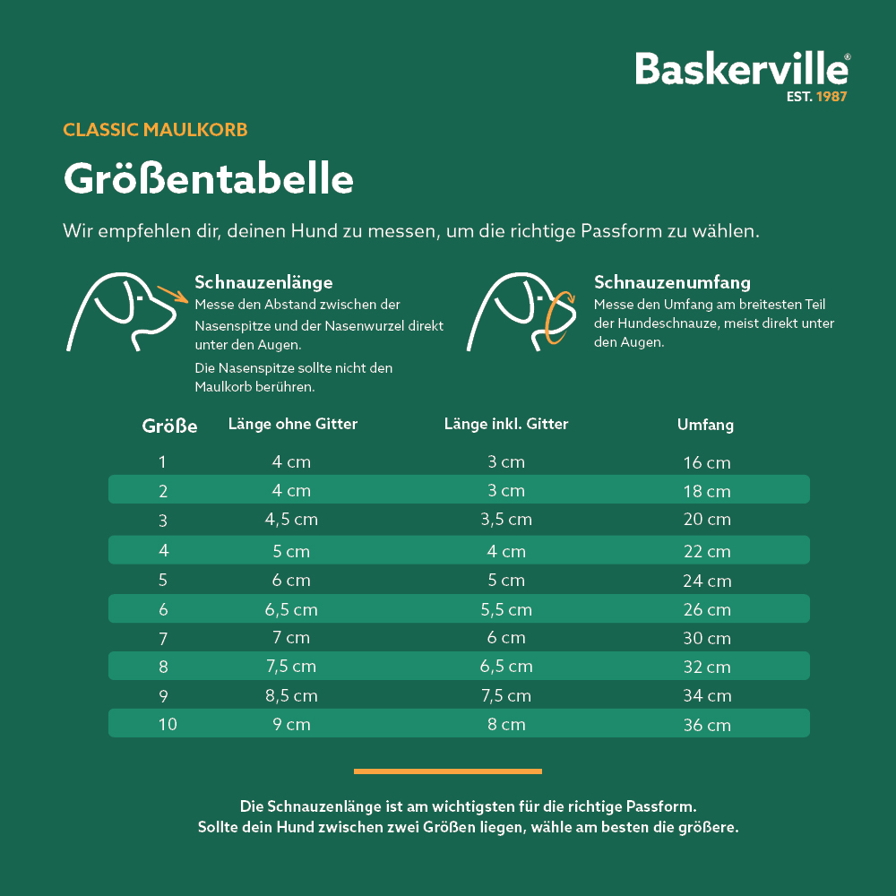 Baskerville Muzzle Classic Size 10