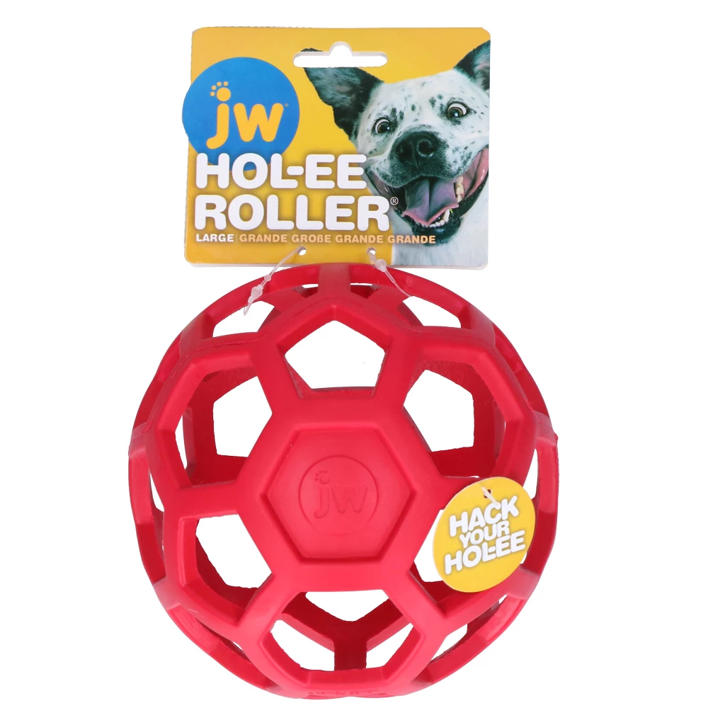 JW Hol-EE Roller Gitterball L 15cm rot