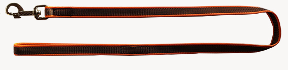Leine gummiert orange 20mm 100cm m.HS.
