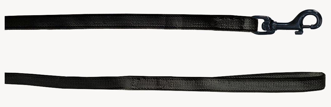 Leine Gummiert schwarz
