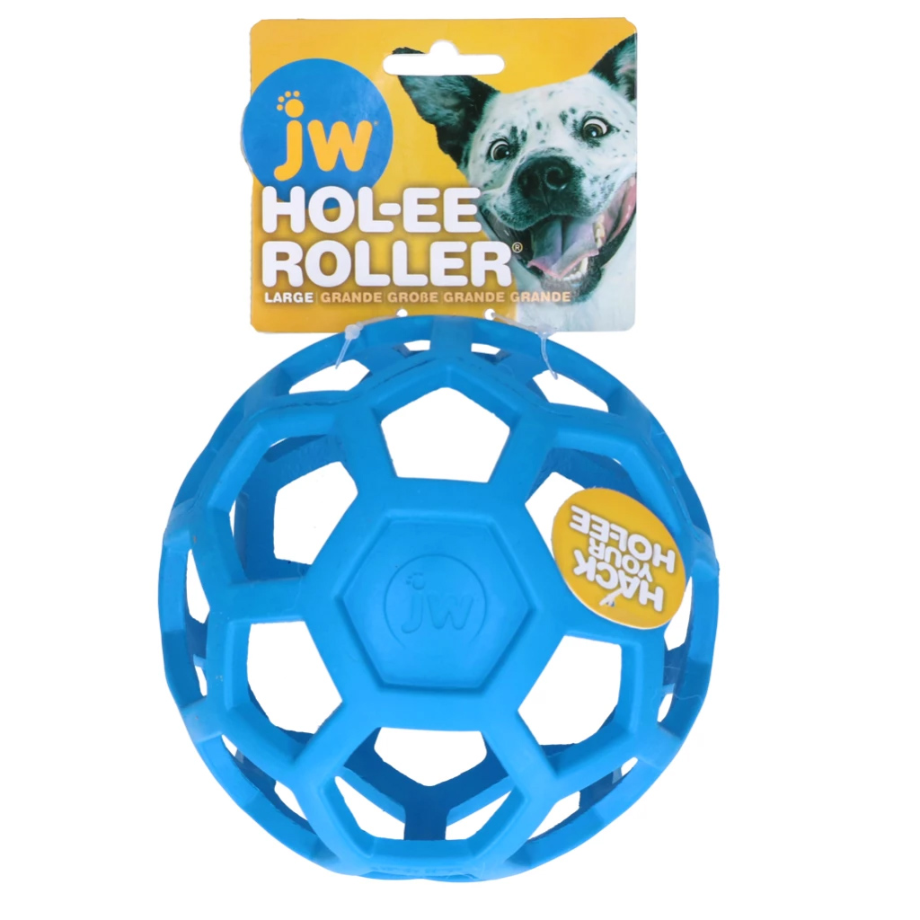 JW Hol-EE Roller Gitterball L 15cm blau