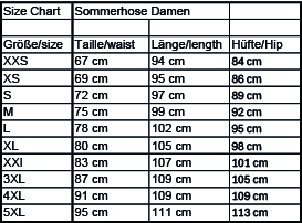 Schweikert Sommerhose Damen schwarz-pfirsich 3XL