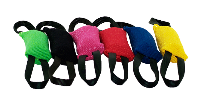 Puppy tug 15 cm with 2 loops, nylcot black